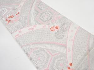 アンティーク　牡丹に菊・古典柄織り出し袋帯（材料）